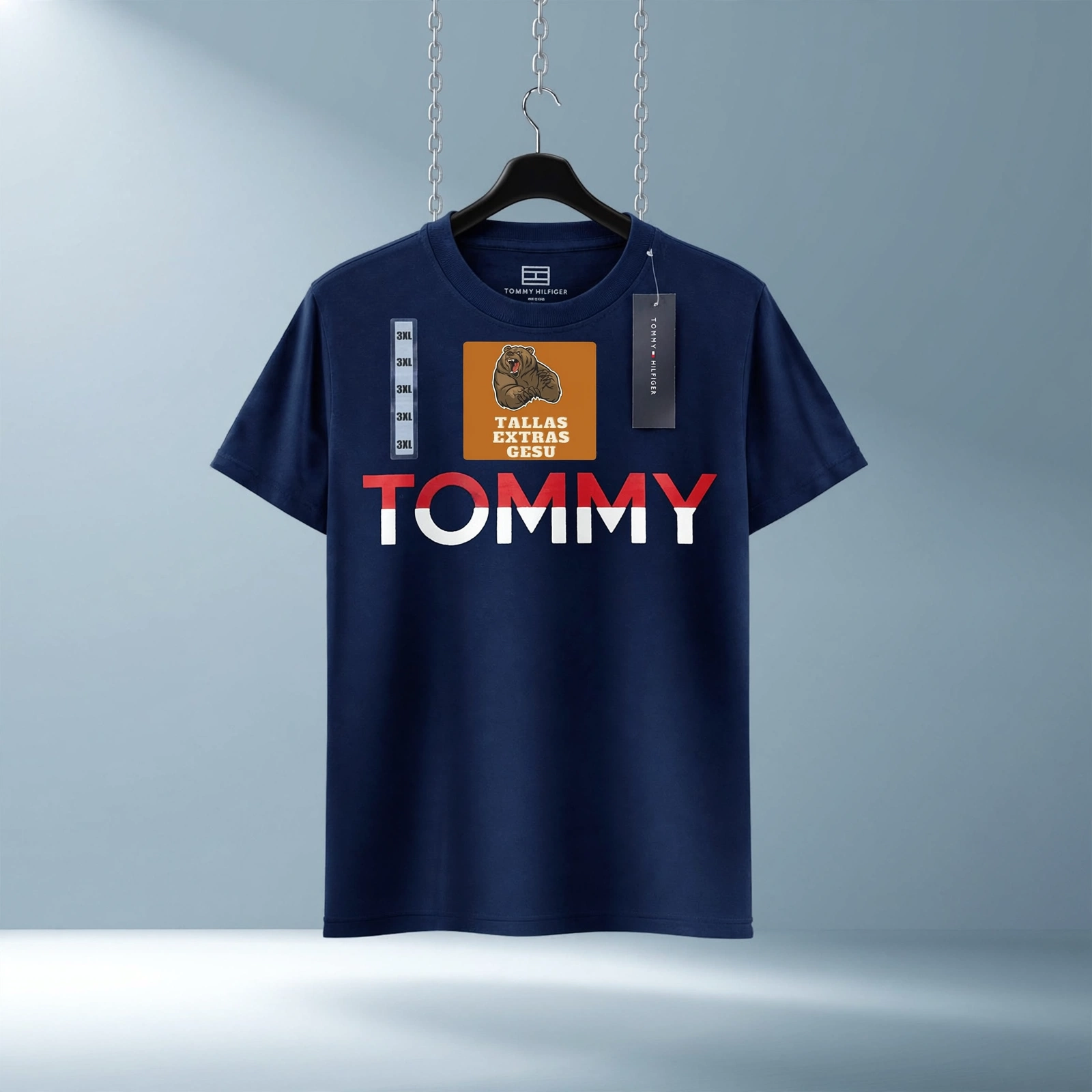 Playera Tommy GESU azul marino
