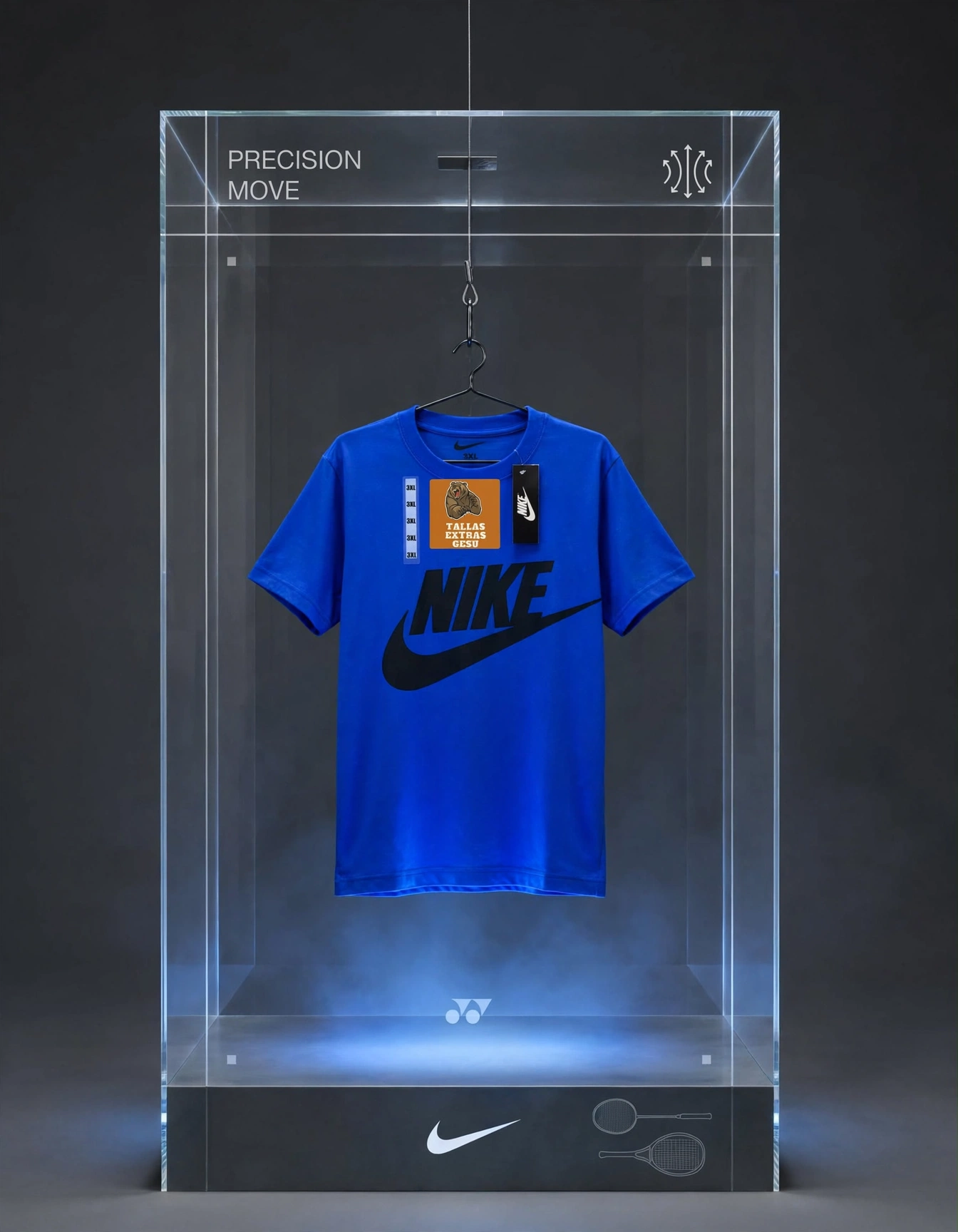 Playera Nike azul royal swoosh