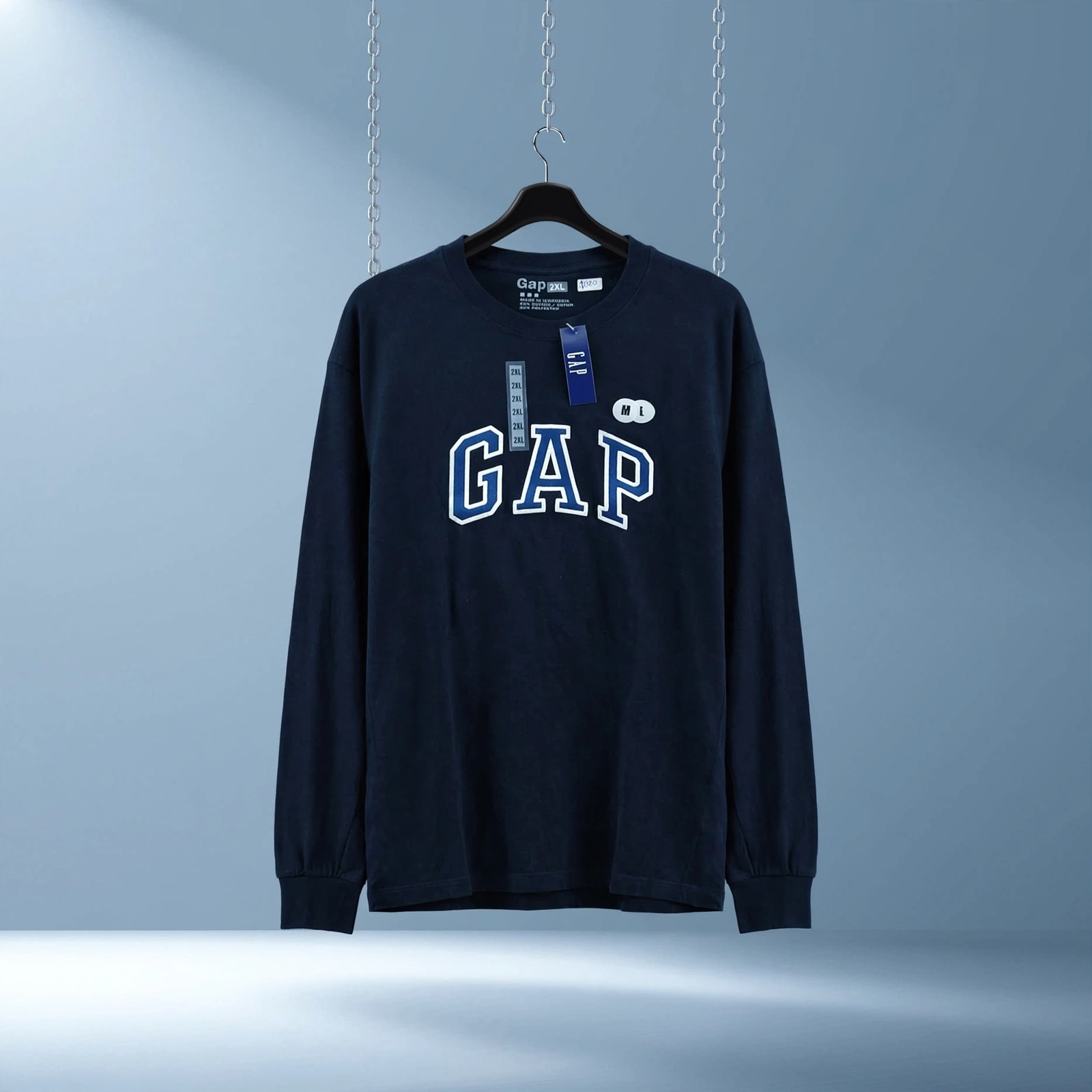 Playera GAP manga larga azul marino