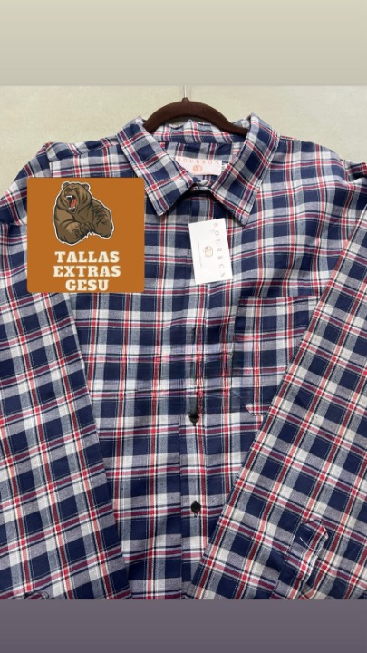 Camisa de vestir cuadros azul marino