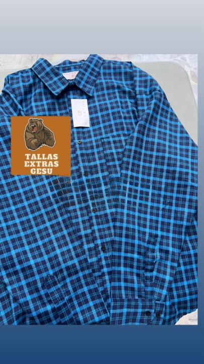 Camisa de vestir cuadros turquesa
